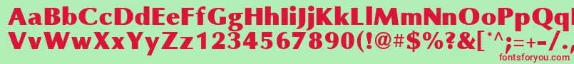 OmniBlackRegular Font – Red Fonts on Green Background