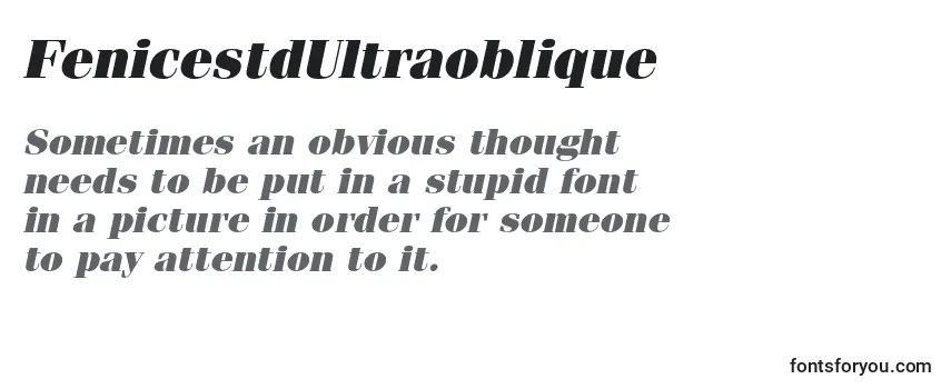Review of the FenicestdUltraoblique Font