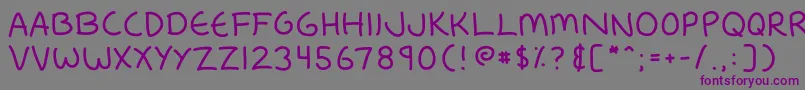 Fredfont1 Font – Purple Fonts on Gray Background