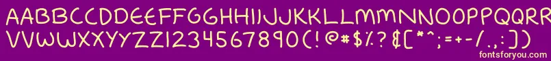 Fredfont1 Font – Yellow Fonts on Purple Background