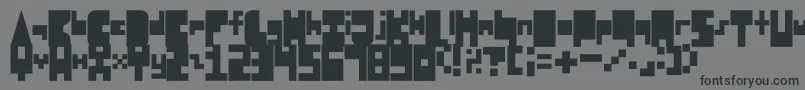 8BitBlockParty Font – Black Fonts on Gray Background