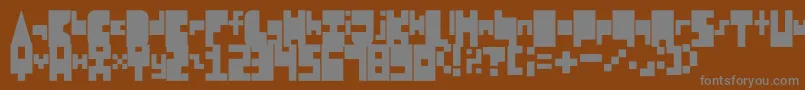 fuente 8BitBlockParty – Fuentes Grises Sobre Fondo Marrón