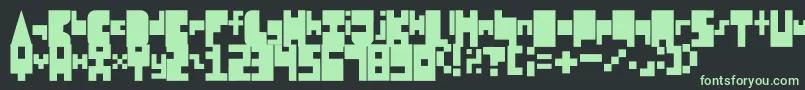 8BitBlockParty Font – Green Fonts on Black Background