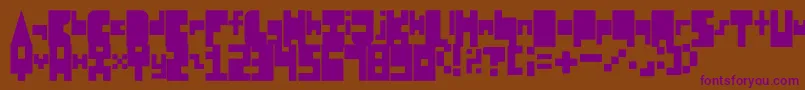 8BitBlockParty Font – Purple Fonts on Brown Background