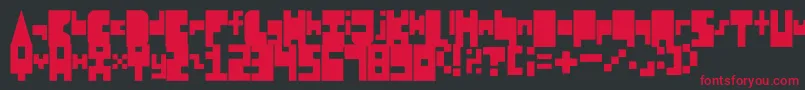 8BitBlockParty Font – Red Fonts on Black Background