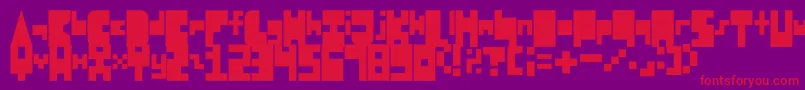 8BitBlockParty Font – Red Fonts on Purple Background