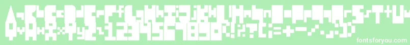 8BitBlockParty Font – White Fonts on Green Background