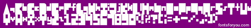 8BitBlockParty Font – White Fonts on Purple Background