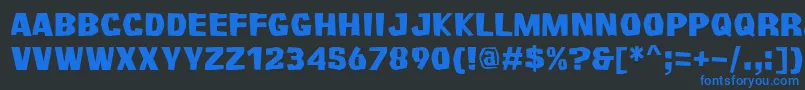 Survivant Font – Blue Fonts on Black Background