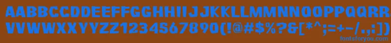 Survivant Font – Blue Fonts on Brown Background