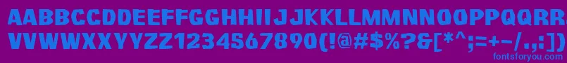 Survivant Font – Blue Fonts on Purple Background