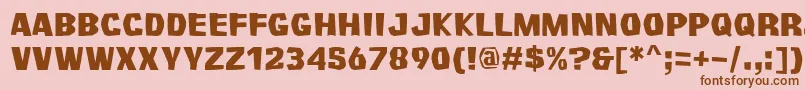 Survivant Font – Brown Fonts on Pink Background