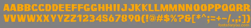 Survivant Font – Orange Fonts on Gray Background