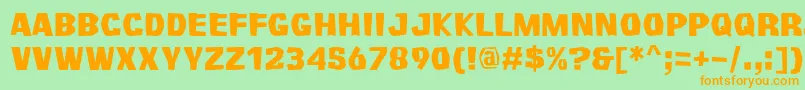 Survivant Font – Orange Fonts on Green Background