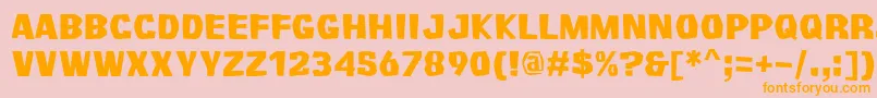 Survivant Font – Orange Fonts on Pink Background