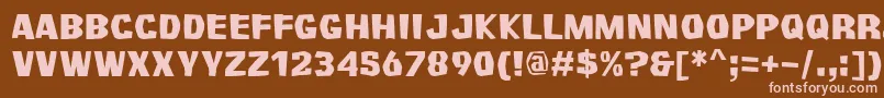 Survivant Font – Pink Fonts on Brown Background