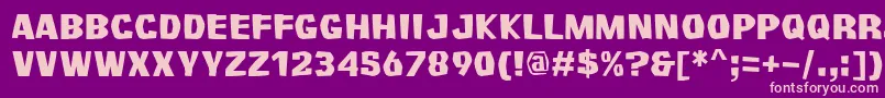 Survivant Font – Pink Fonts on Purple Background