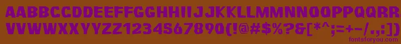 Survivant Font – Purple Fonts on Brown Background