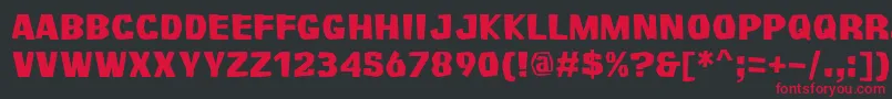 Survivant Font – Red Fonts on Black Background