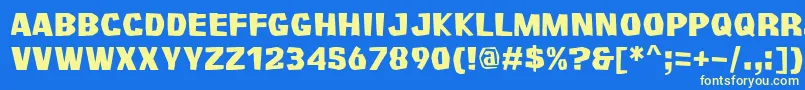 Survivant Font – Yellow Fonts on Blue Background