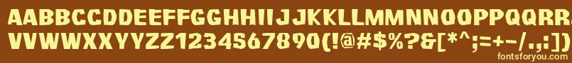 Survivant Font – Yellow Fonts on Brown Background