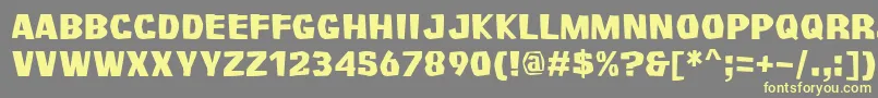 Survivant Font – Yellow Fonts on Gray Background