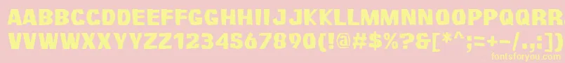 Survivant Font – Yellow Fonts on Pink Background