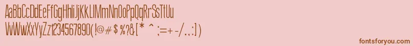 Шрифт Thindesign – коричневые шрифты на розовом фоне