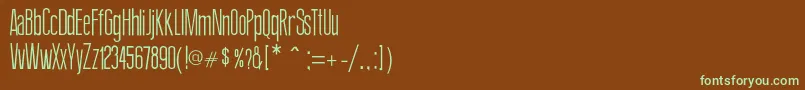 Шрифт Thindesign – зелёные шрифты на коричневом фоне