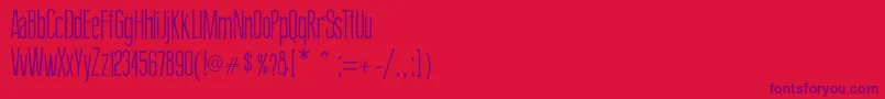 Thindesign Font – Purple Fonts on Red Background