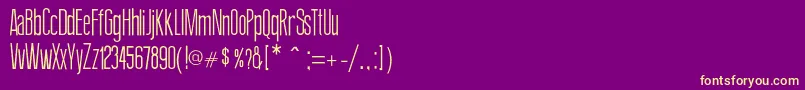 Шрифт Thindesign – жёлтые шрифты на фиолетовом фоне