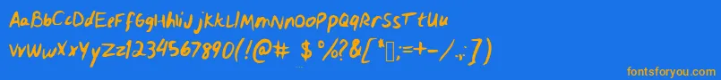Veila Font – Orange Fonts on Blue Background