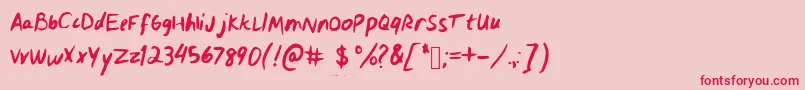 Veila Font – Red Fonts on Pink Background