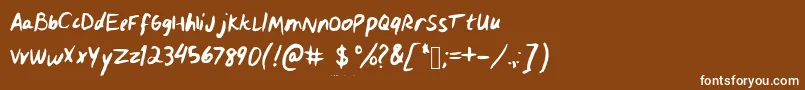 Шрифт Veila – белые шрифты на коричневом фоне