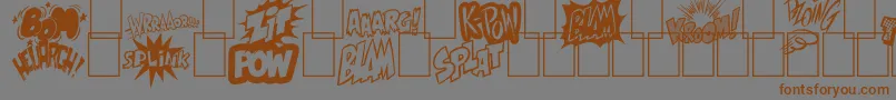 Onomatobom Font – Brown Fonts on Gray Background