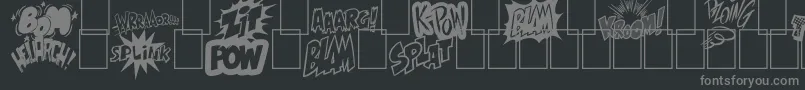 Onomatobom Font – Gray Fonts on Black Background