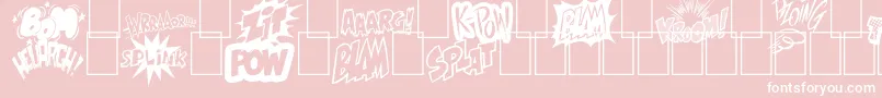 Onomatobom Font – White Fonts on Pink Background