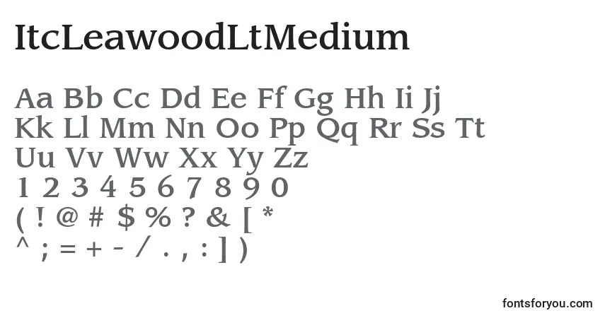 Schriftart ItcLeawoodLtMedium – Alphabet, Zahlen, spezielle Symbole
