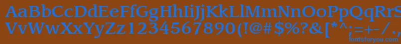 ItcLeawoodLtMedium Font – Blue Fonts on Brown Background