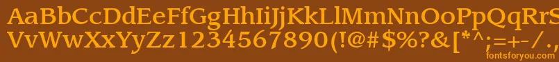 ItcLeawoodLtMedium Font – Orange Fonts on Brown Background