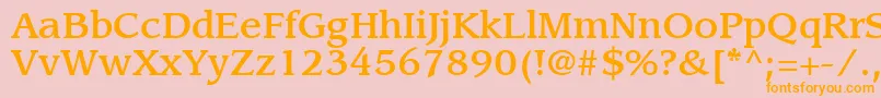 ItcLeawoodLtMedium Font – Orange Fonts on Pink Background