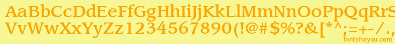 ItcLeawoodLtMedium Font – Orange Fonts on Yellow Background