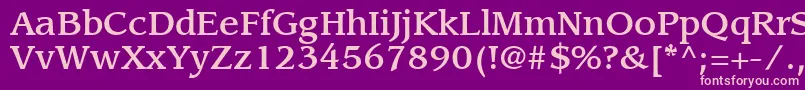 ItcLeawoodLtMedium Font – Pink Fonts on Purple Background