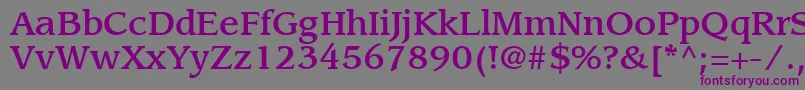 ItcLeawoodLtMedium Font – Purple Fonts on Gray Background