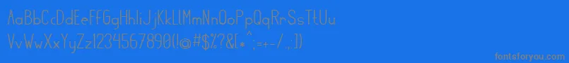 フォントSullivan – 青い背景に灰色の文字