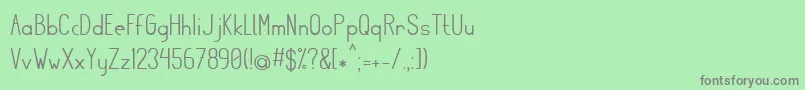 フォントSullivan – 緑の背景に灰色の文字