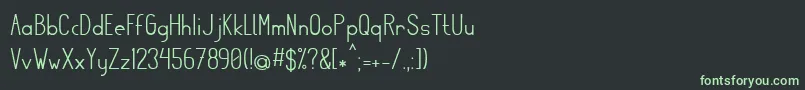 フォントSullivan – 黒い背景に緑の文字