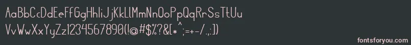 フォントSullivan – 黒い背景にピンクのフォント