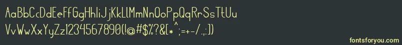 フォントSullivan – 黒い背景に黄色の文字