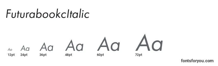 Größen der Schriftart FuturabookcItalic